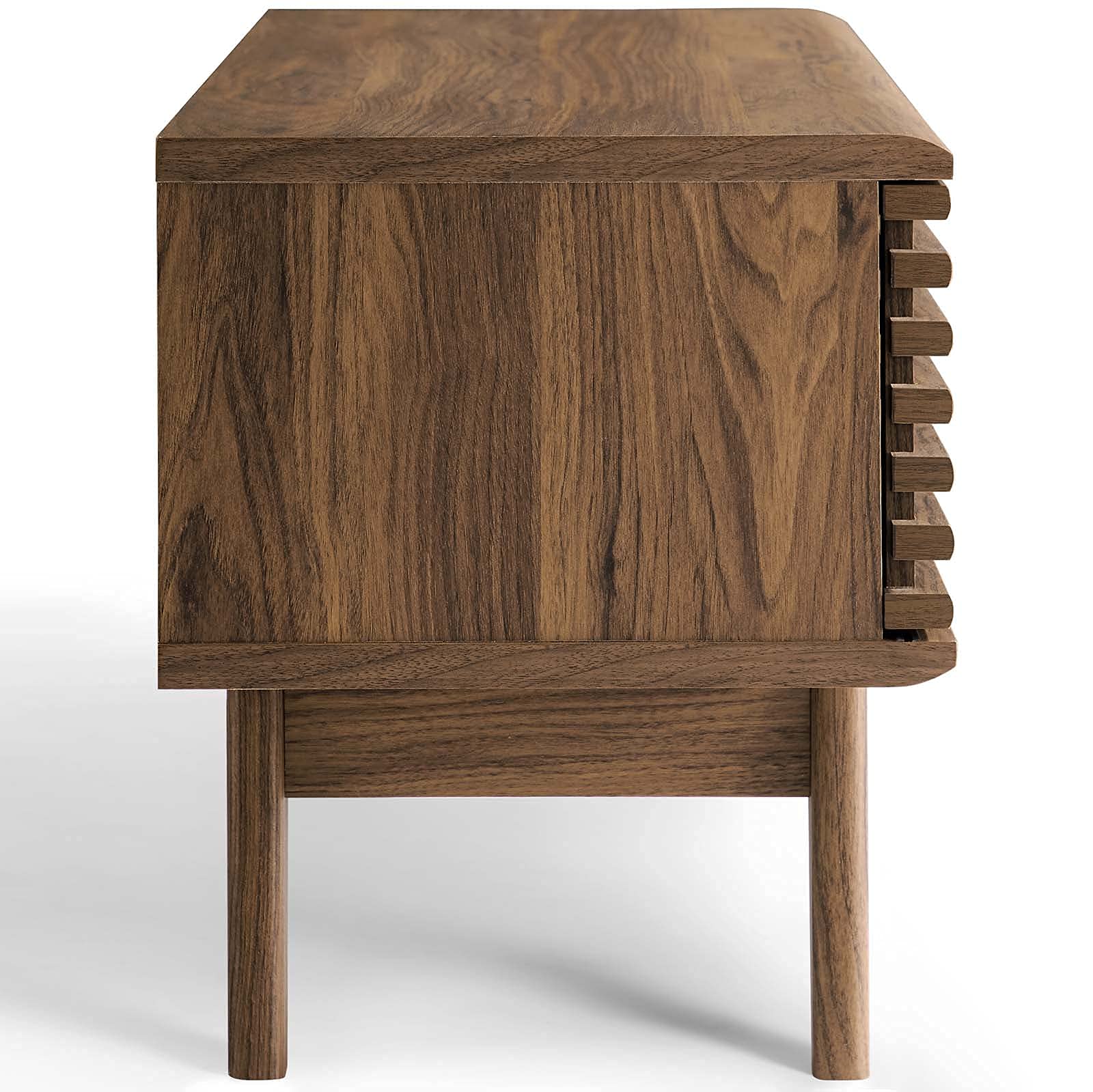 Modway Render 46" Mid-Century Modern Low Profile Media Console Tv Stand, 46 Inch, Walnut