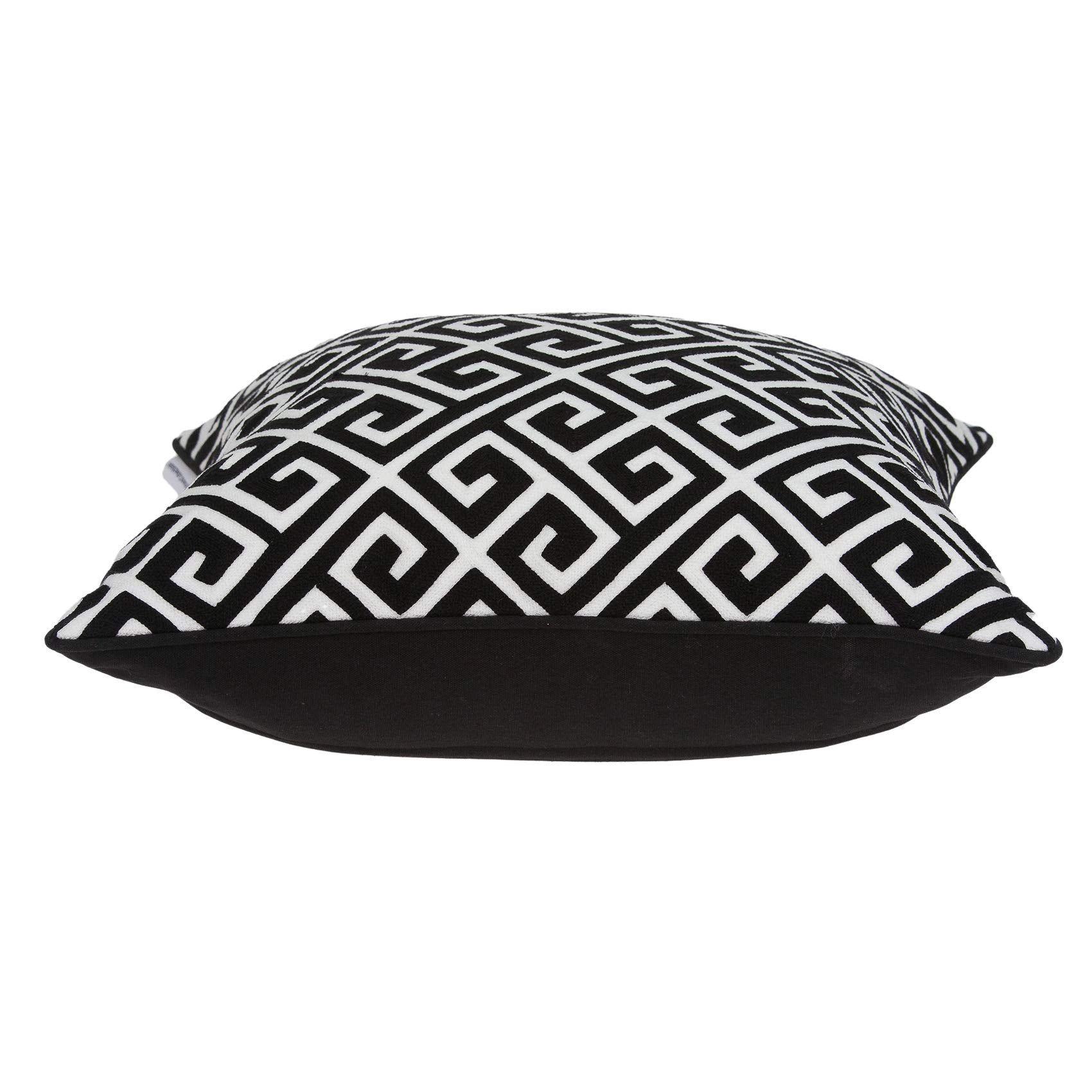 20' X 7' X 20' Black and White Pillow Cover with Down Insert