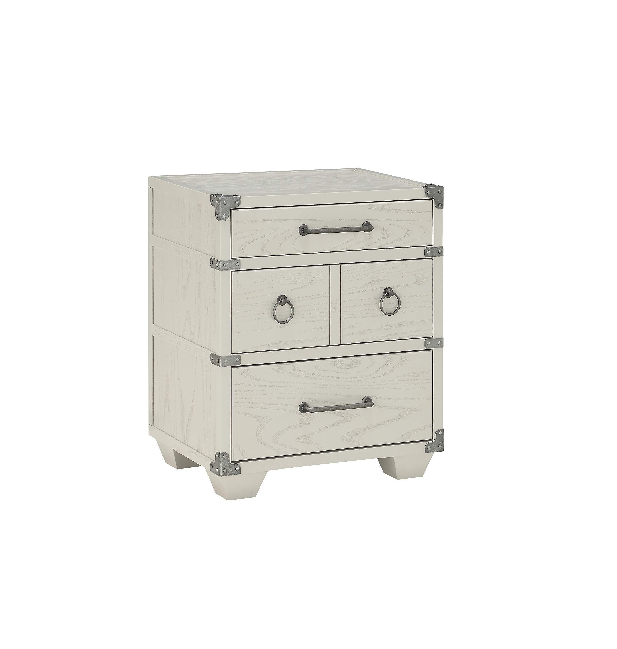 Acme Orchest 3 Drawers Nightstand with USB Dock in Gray