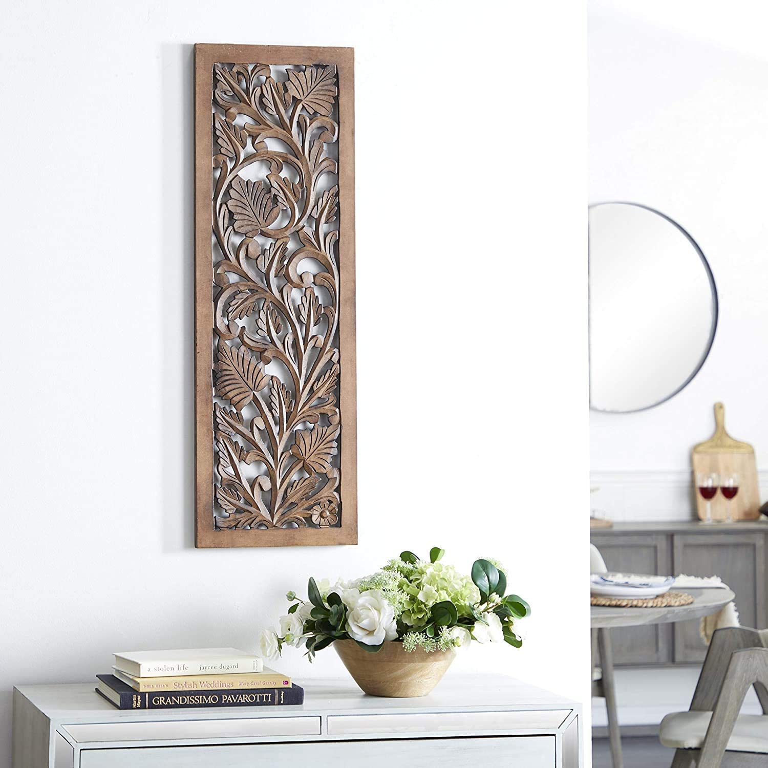 Woodidea Decorative & Hand Crafted Brown Finished Wooden Wall Decor/Wall Panel For Living Room, Bedroom, Hallway, Office (Brown,