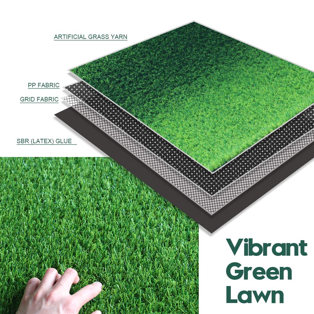 Artificial Grass Synthetic Lawn (0.7' Custom Sizes) -10Ftx77Ft Indoor/Outdoor Grass Carpet, Easy Installation Multi-Use Astrotu