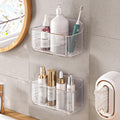 Diesisa 2pc Plastic Wall Mount Organizer, Adhesive Clear Cabinet Door Organizer,Acrylic Shelves for Wall,No Drilling Hang Walls,