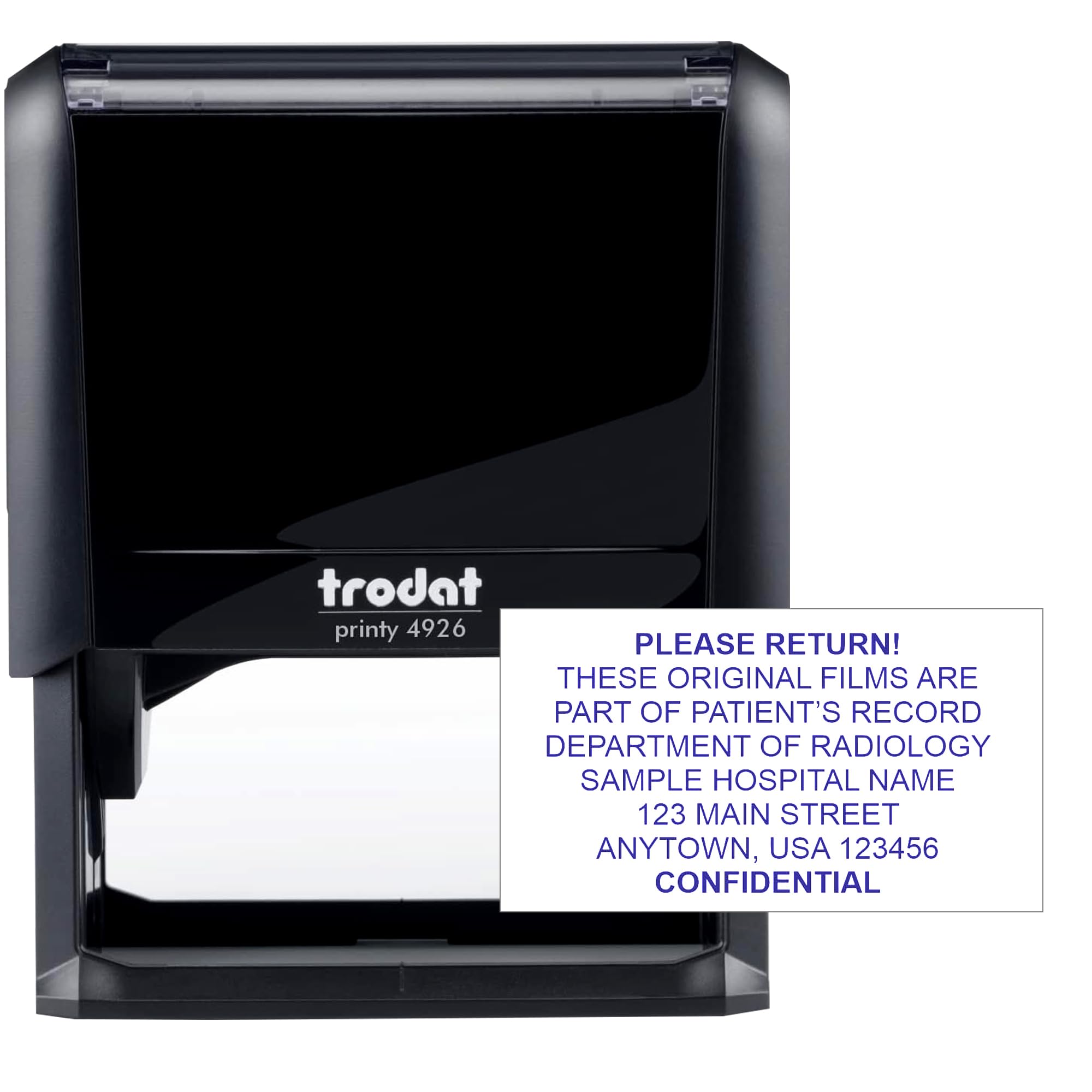 Trodat 4926 Custom Self-Inking Personalized Return Address Stamp - Customizable Up To 8 Lines Of Text -Refillable Customized Ink