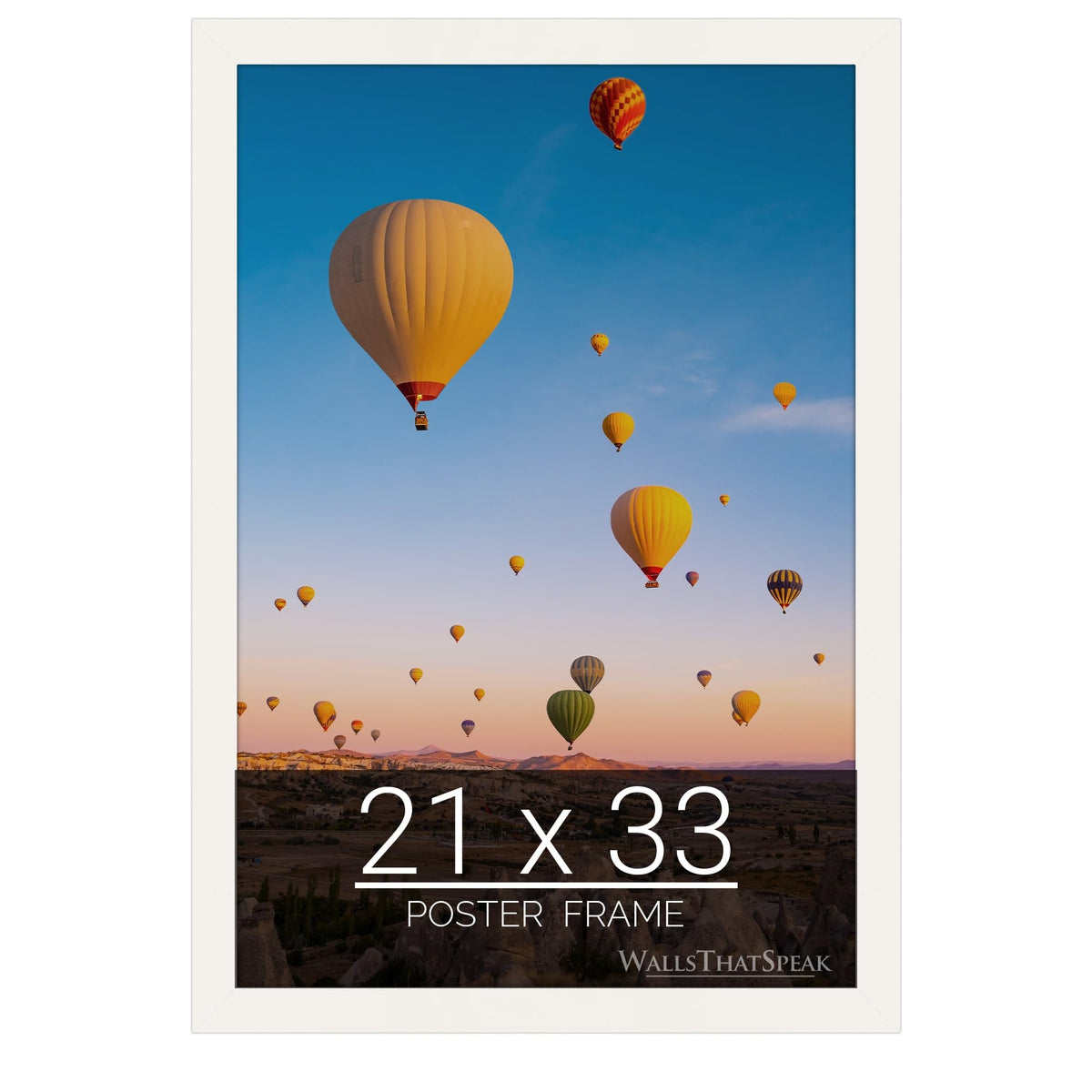 wallsthatspeak 21x33 white Picture Frame for Puzzles Posters Photos or Artwork