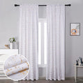Taisier Home Gold Foil Print Linen Textured Curtains Geometric Dots Pattern Design Curtains for Bedroom Thermal Insulated Window