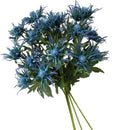 TBUY ROSE 5 Pack Silk Artificial Thistle Flowers Eryngiums Faux Plants for Garden Wedding Prom Party Bouquet Floral Arrangement 