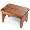 Fanatu Wooden Step Stool, 9' One Step Stool For Adults, Wooden Beside Step With 550 Lbs Load Capacity, Heavy Duty/Portable/Nons