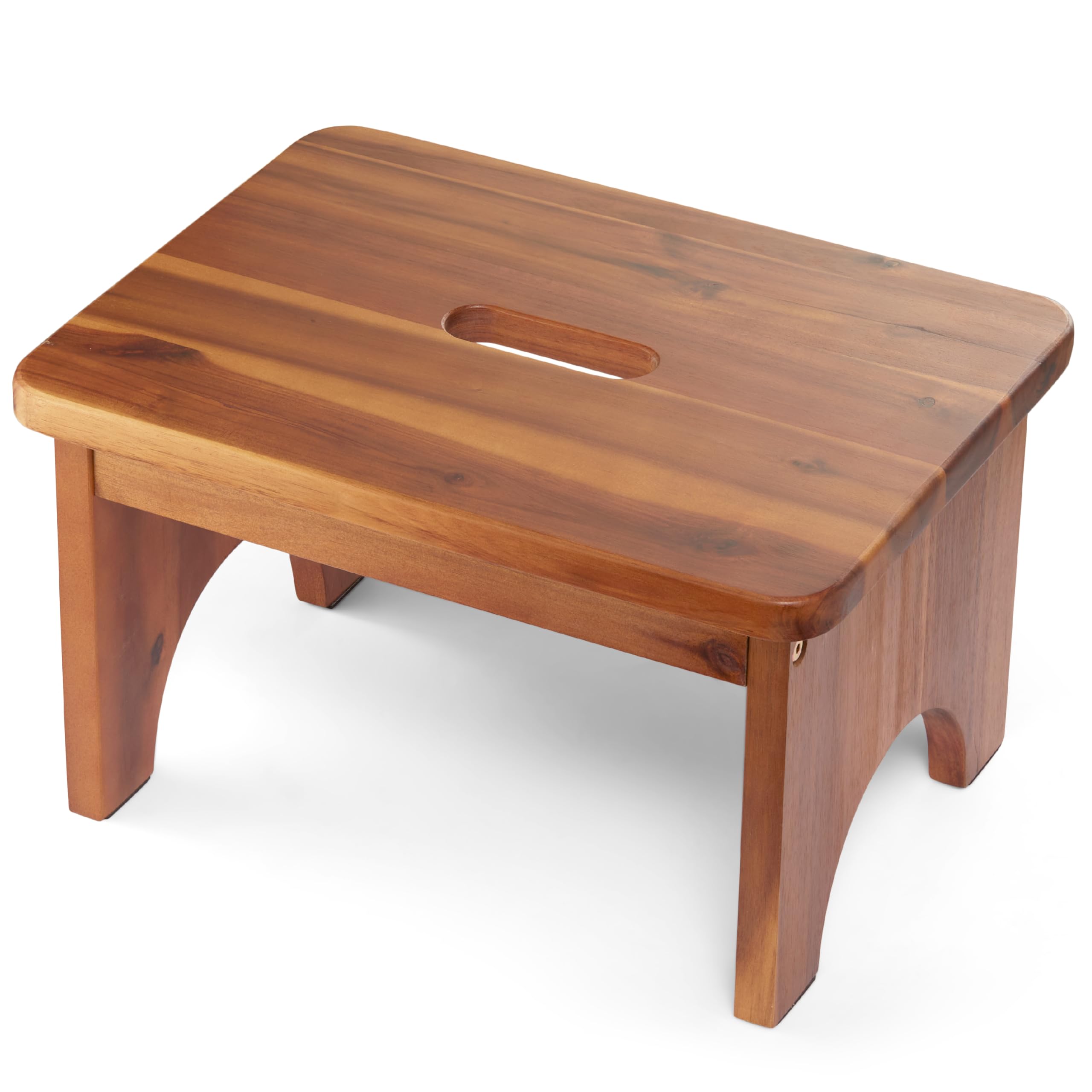 Fanatu Wooden Step Stool, 9' One Step Stool For Adults, Wooden Beside Step With 550 Lbs Load Capacity, Heavy Duty/Portable/Nons