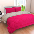 Jaipur Prints Soft Reversible Microfibre Single Duvet/Razai/Comforter (Pink, Grey)