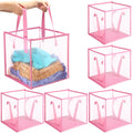 Zopeal 6 Pack Popup Laundry Hamper 13 Inch Collapsible Laundry Baskets with Handles Mesh Clothes Baskets Portable Single Layer F