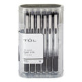 Tul Gl Seriesretractable Gel Pens, Bold Point, 1.0 Mm, Silver Barrel, Black Ink, Pack Of 12 Pens