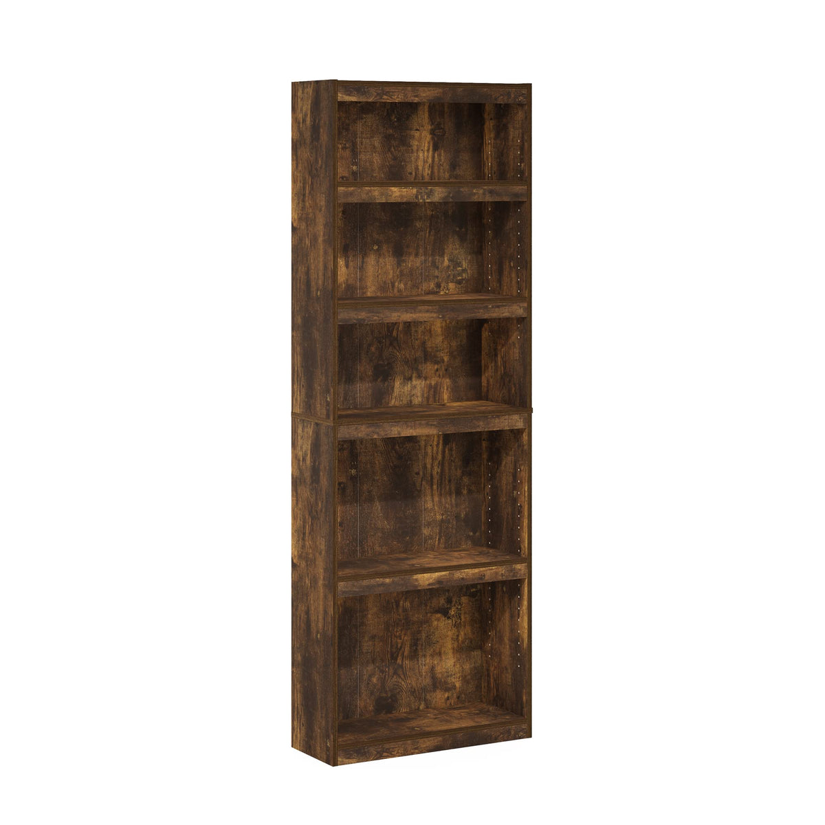 Furinno Jaya Enhanced Home 5-Tier Shelf Bookcase, Amber Pine