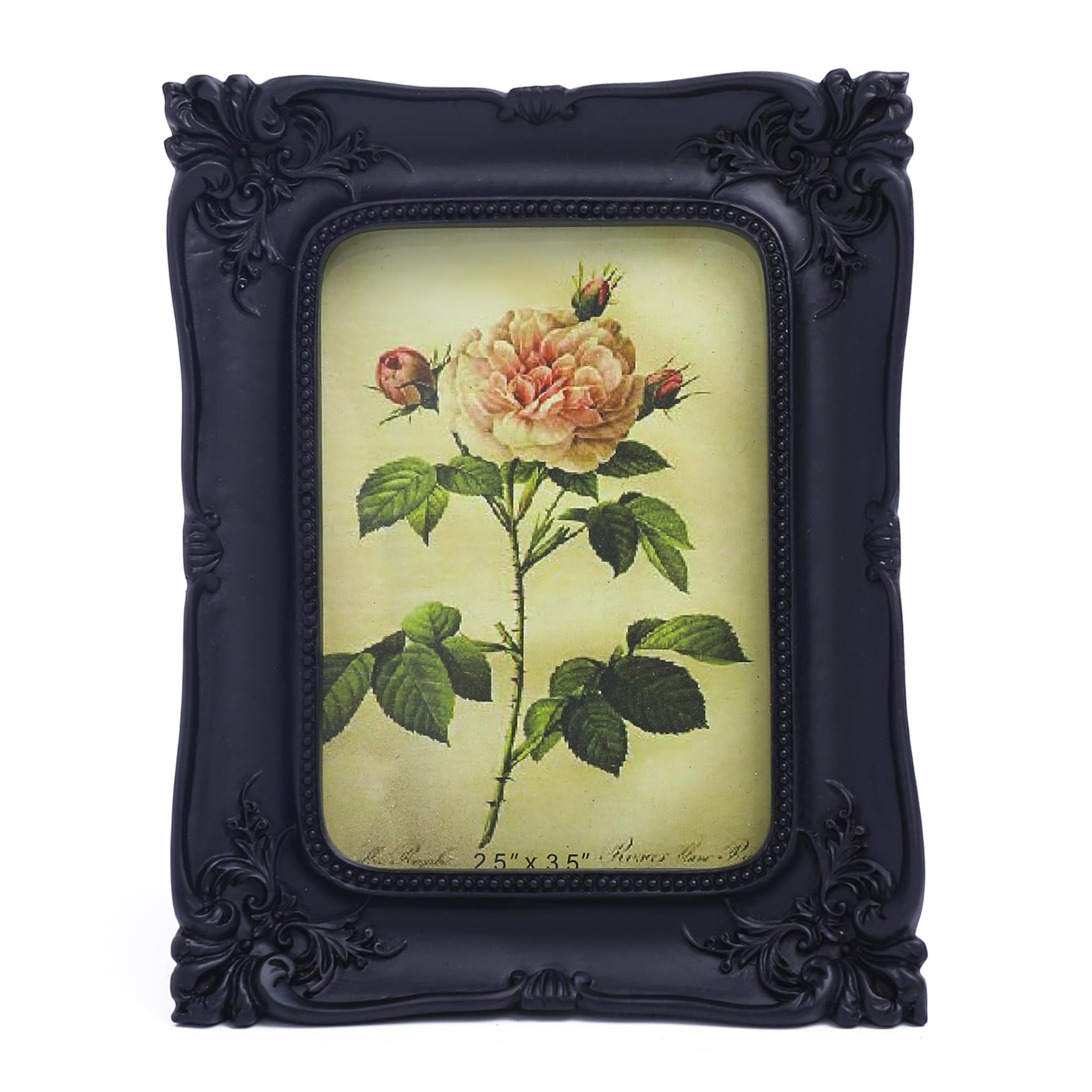 VINLIFE Small Vintage Picture Frames 2.5x3.5 Ornate Black Gothic Picture Frames Antique Victorian Wallet Size Picture Frames for