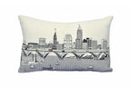 HomeRoots Cream 24' White Cleveland Daylight Skyline Lumbar Decorative Pillow