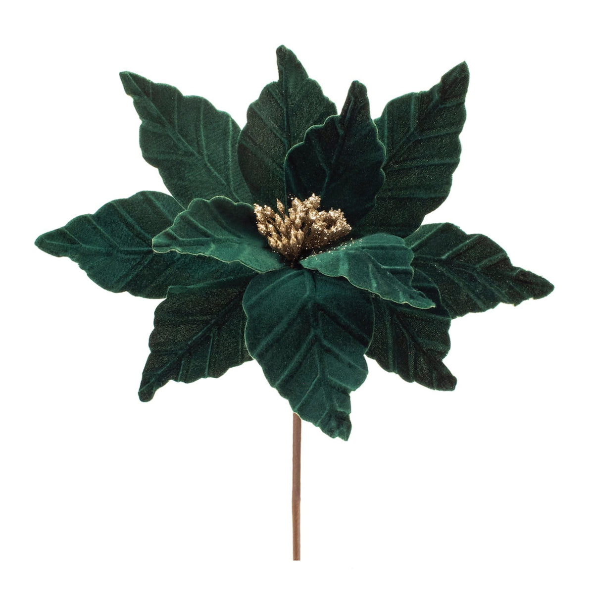 Melrose Poinsettia Floral Artificial Christmas Stems - 21' - Set of 6