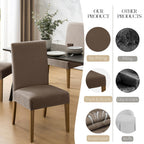 Mosayt 100% Waterproof Dining Room Chair Covers Set Of 6, Super Fit Stretch Jacquard Parson Chairs Slipcovers Removable Washable