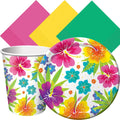 Another Dream Tropical Luau Hawaiian Summer Theme Party Pack Tableware for 50 Guests Plates, Napkins, and Cups