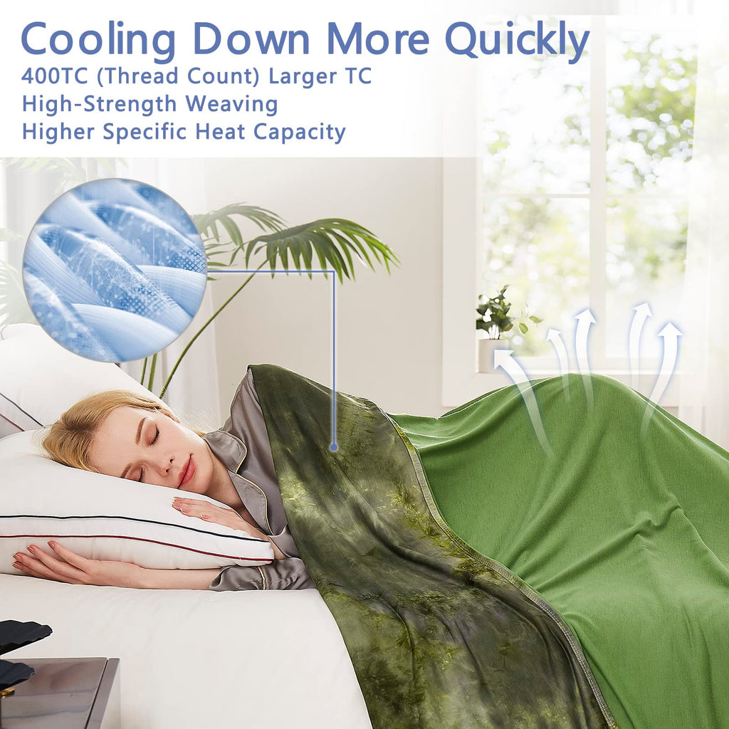 Topcee Cooling Blankets For Hot Sleepers,Arc-Chill Q-Max >0.5 Cool Fiber,100% Oeko-Tex Certified,Full Size Lightweight Summer Co