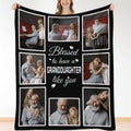 Huglazy Customized Blankets With Photos Text Personalized Picture Blanket For Granddaughter Gifts For Birthday Family Kids Custo
