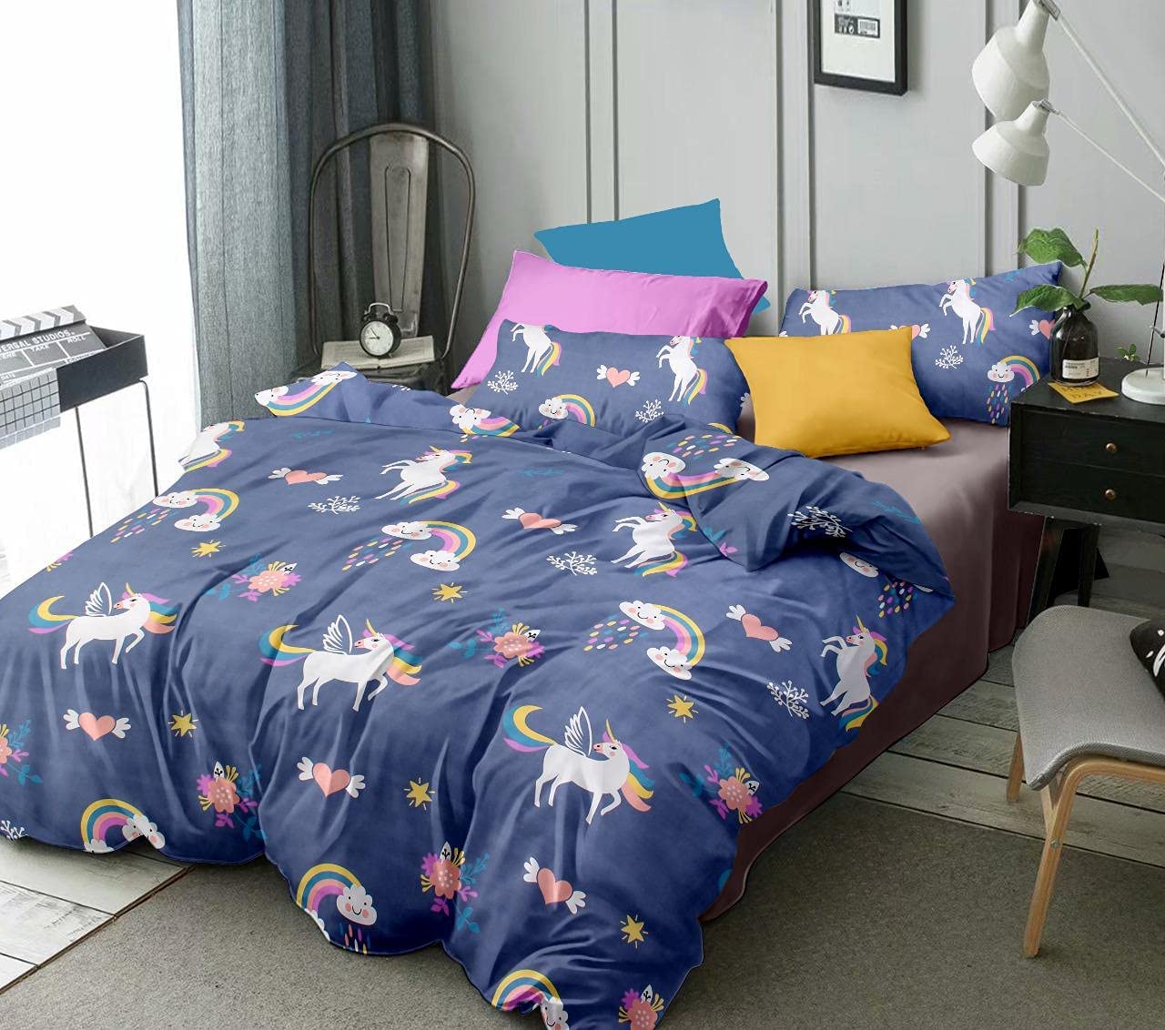 Priscilla Super Soft Single Bed Cartoon Printed Microfiber Kids Glace Cotton Comforter (Size  60 X 90 Inches) / Kids Quilt/
