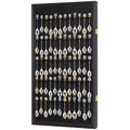 DisplayGifts 60 Souvenir Spoon Tea Spoon Display Case Rack Holder Wall Cabinet Frame, UV Protection, Lockable Door (Black Finish