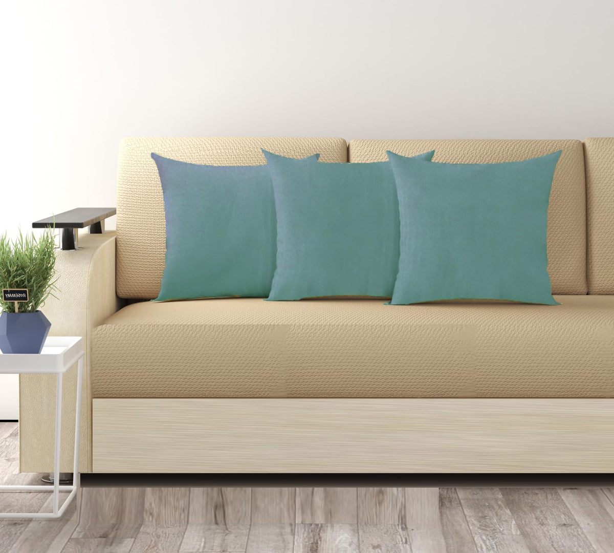 Trance Home Linen 100% Thick Cotton Plain 24X24 Inch Cushion Covers For Sofa And Diwan | Throw Pillow/24 X 24 Cushion Pillow Cov