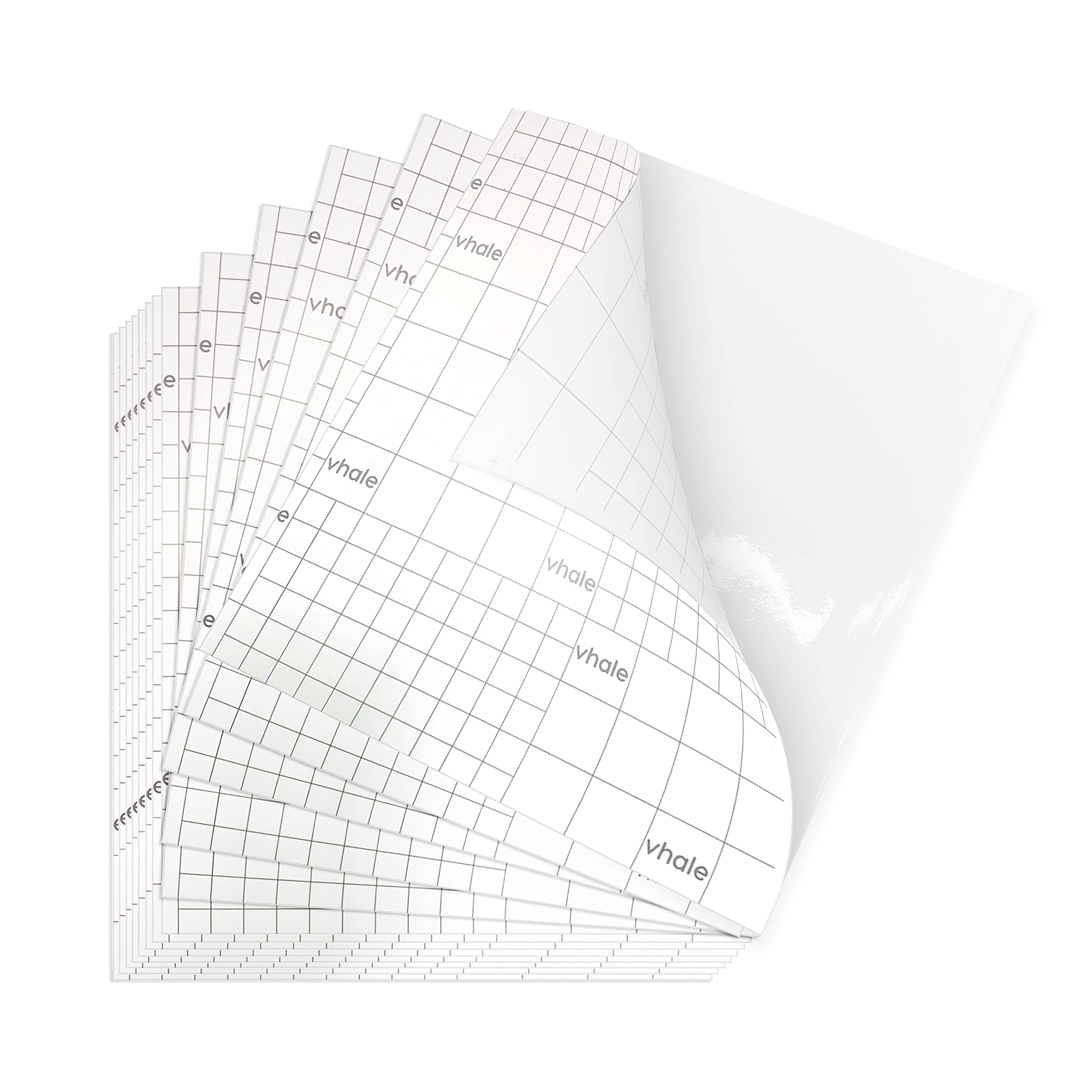Vhale Glossy Clear Self-Adhesive Overlay Laminating Sheet Contact Papers, 7 X 8 Inches, Single-Sided, For Easy Application Of Pa