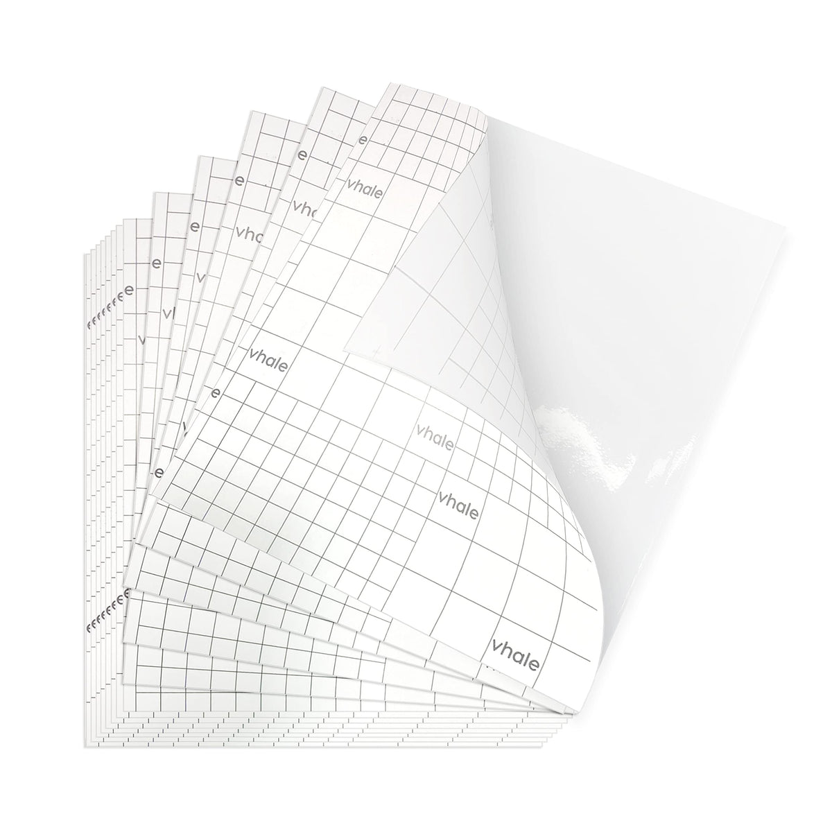 Vhale Glossy Clear Self-Adhesive Overlay Laminating Sheet Contact Papers, 7 X 8 Inches, Single-Sided, For Protect And Preserve P