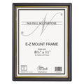 Nudell (18) 8.5 x 11 Economy EZ Mount Document Frame with Plastic Face VALUE PACK, Black w/ Gold Trim,18 Pack,11818