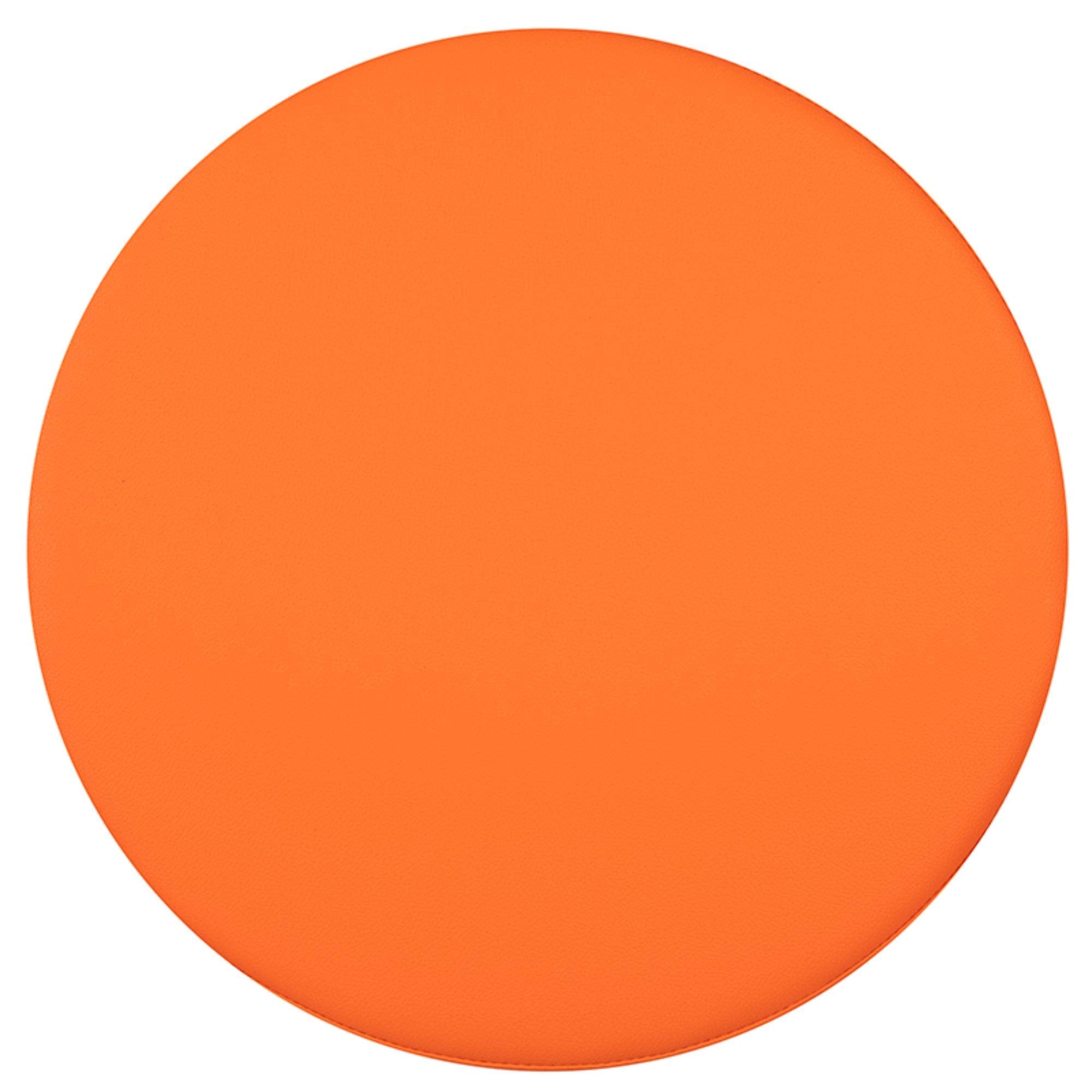 Flash Furniture Nicholas Soft Seating Flexible Circle For Classrooms And Common Spaces - 18" Seat Height (Orange)