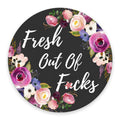 Smooffly Fresh Out Of F Cks Round Mouse Pad,Funny Circular Mousepad,Mousepads,Desk Accessory,Cute Circular Mouse Pads Size 7.9 X