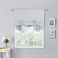 NICETOWN Window Blackout Shades for Kitchen - Tie Up Shades Campers/Bathroom Curtain Panel for Small Window/(1 PC, Greyish White