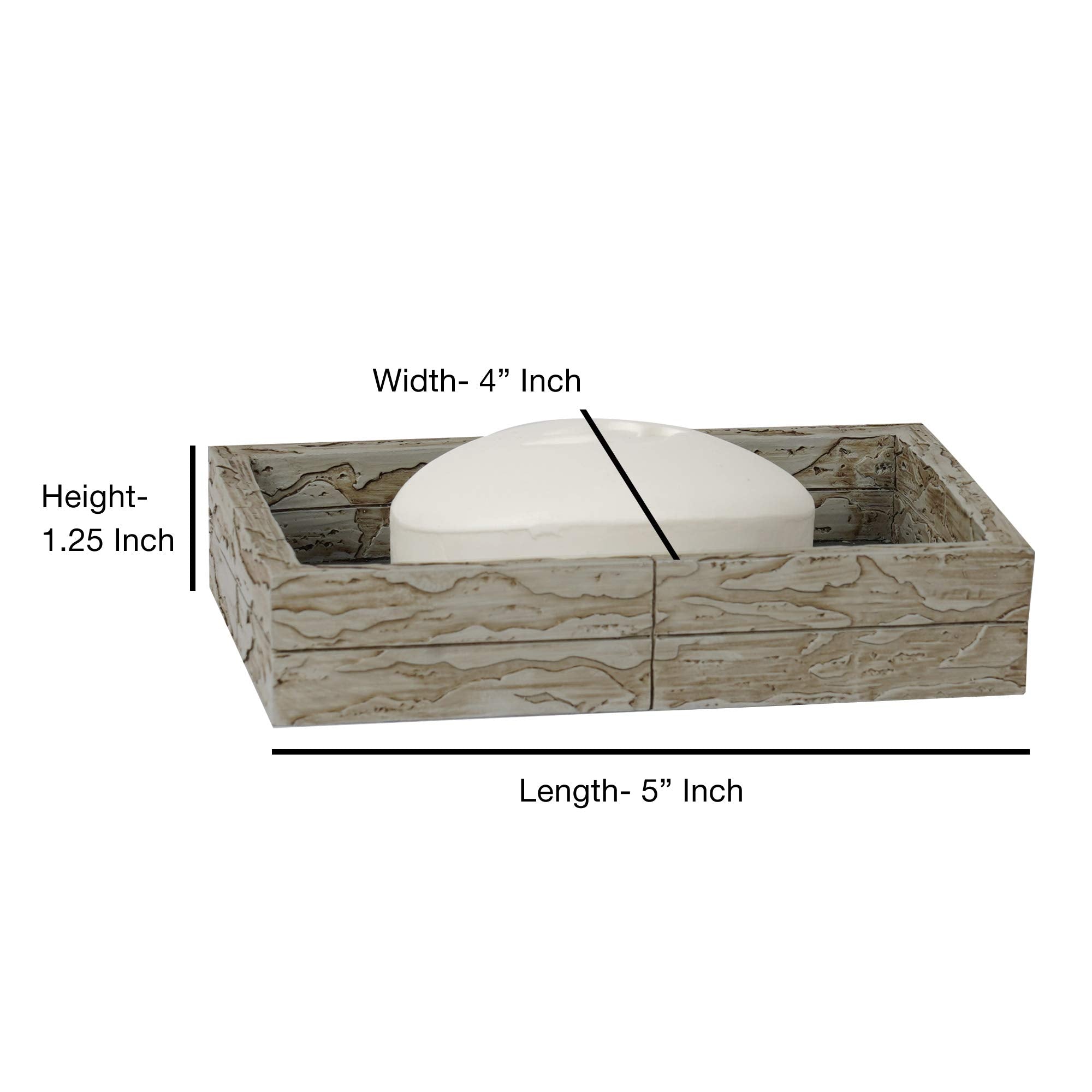 Nu Steel Rustic Bathroom Soap Bar Dish Holder In Real Cement And Stone For Bathrooms & Vanity Spaces