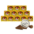 TRUMIRI Incense Cone Holder Bundle with Hem Honey Rose Incense Cones - Pack of 12 (Approx 120 Cones)