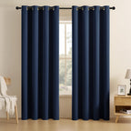 Cucraf Navy Blue Blackout Curtains 108 Inch Length 2 Panels Set, Room Darkening Curtains & Drapes For Living Room Bedroom, Therm