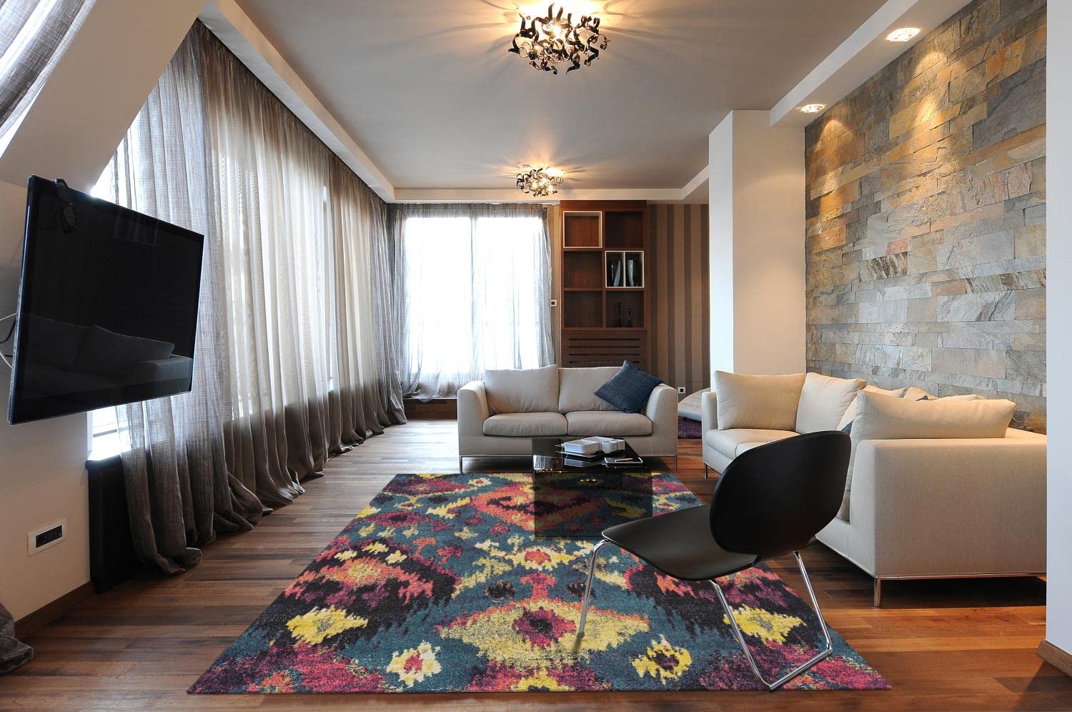 Dalyn Rugs Modern Greys Rug, 5'3&quot; X 7'7&quot;, Teal