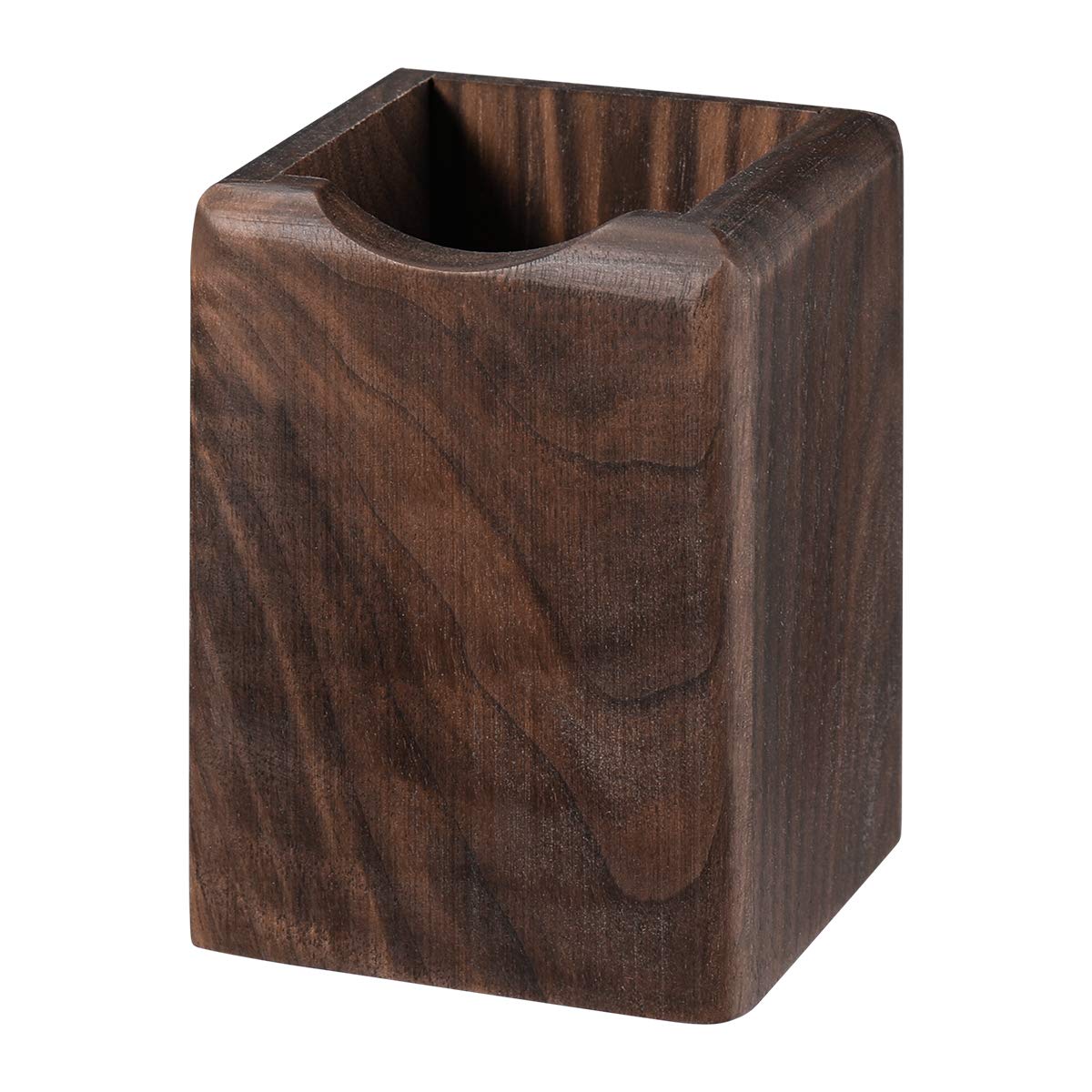 Toyvian Wooden Pen Box Multiple-Use Desk Organizer Eco Natural Wood Storage Box (Black Walnut)