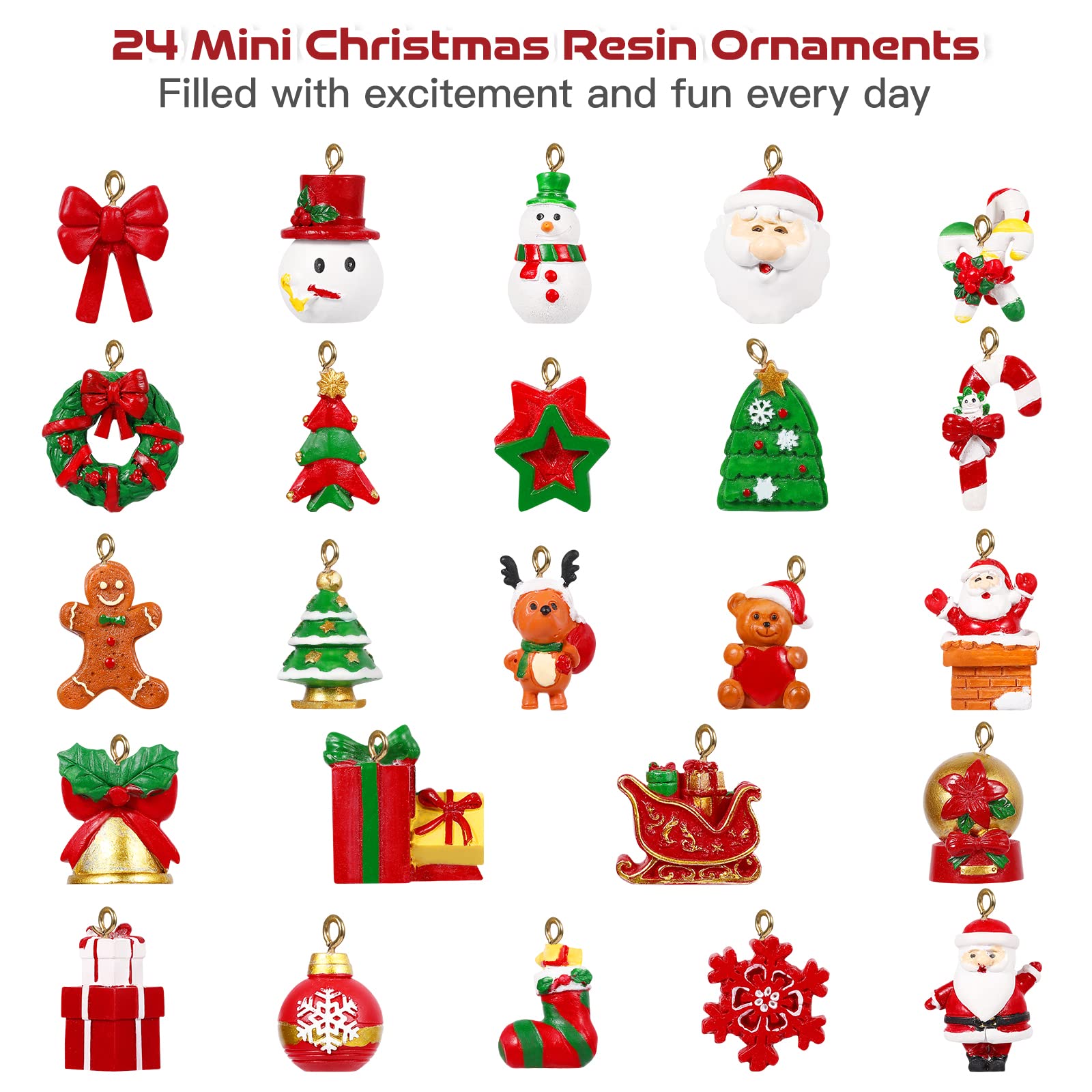 Imikeya Advent Calendar 2021, Christmas Tree Ornaments, Christmas Advent Calendar, Christmas Countdown Calendar, Mini Christmas