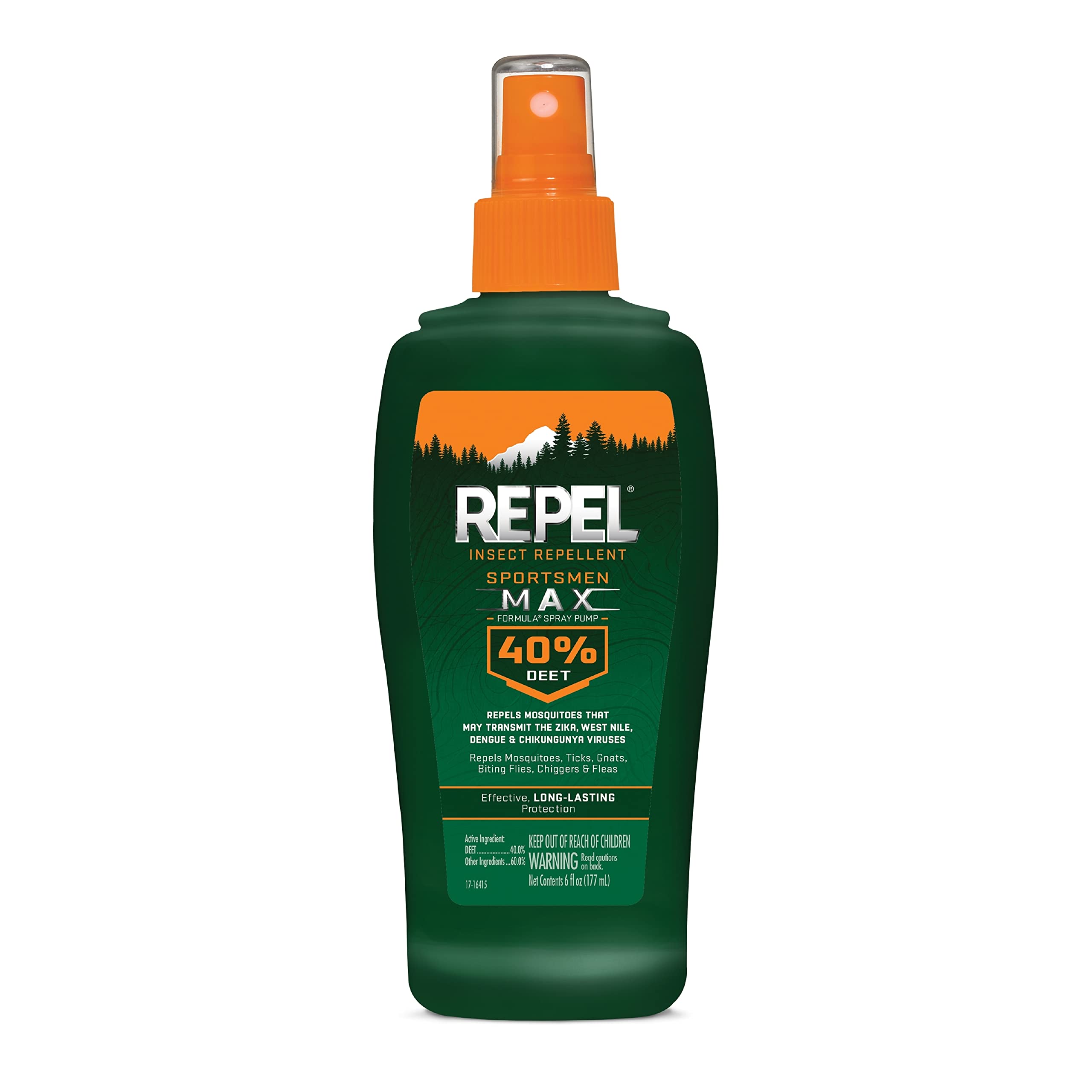 Repel Insect Repellent Sportsman Max Formula Spray Pump 40% Deet, Repels Mosquitoes, Ticks And Gnats, Effective Long-Lasting Pro