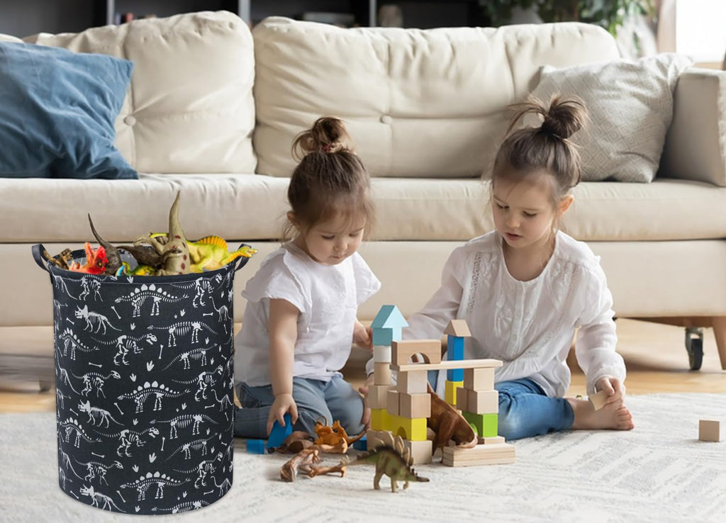 Hiyagon Dinosaur Kids Laundry Basket Kids Laundry Hamper Baby Nursery Hamper For Boys And Girls Cute Toy Storage Organizer Bins