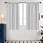 Deconovo Blackout Curtains For Bedroom–Thermal Insulated, Noise-Reducing, Energy-Efficient Drapes For Privacy & Soundproofing–Ideal For Parents, Seniors–42W X 45L Inch, Greyish White, 2 Panels
