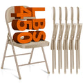 Fenbeli Folding Chairs With Padded Seats - 4 Pack Padded Folding Chair With Steel Frame For Home And Office, Indoor And Outdoor