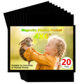 CHUNNIAO Black Magnetic Picture Frame 4X6 for Refrigerator-20 Pack,Black Photo Magnets Sleeves