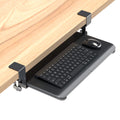Bontec Small Keyboard Tray Under Desk, Pull Out Keyboard & Mouse Tray With C Clamp, 20 (24.6Including Clamps) X 11.8Inch Steady