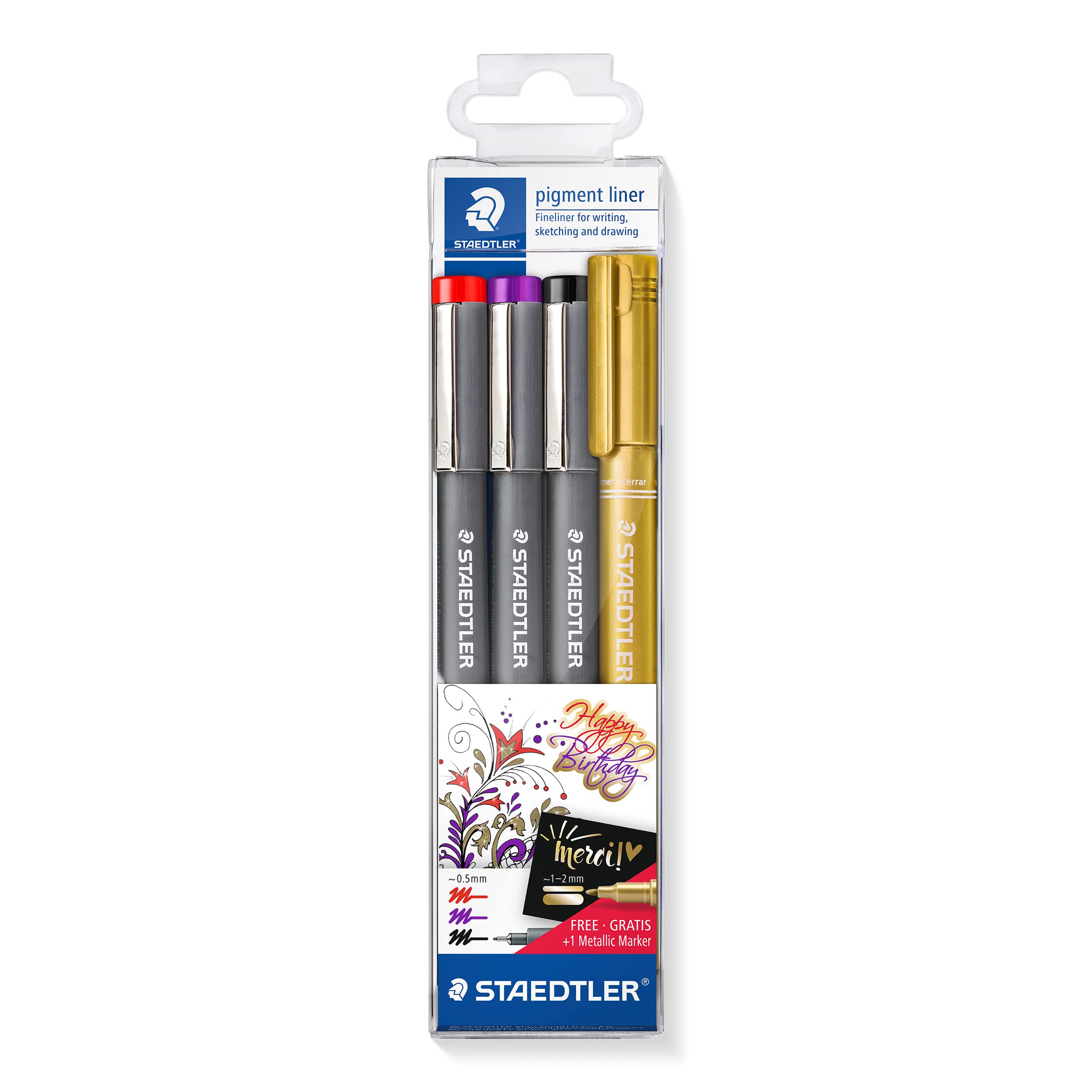 Wfilled Swp3 Staedtler 308 Swp3P Pigment Liner Fineliner Pens And Free Metallic ...