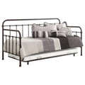 Coaster Home Furnishings Daybed with Trundle and Metal Frame Dark Bronze 300398