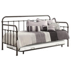 Coaster Home Furnishings Daybed with Trundle and Metal Frame Dark Bronze 300398