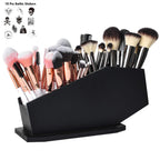 Gothvanity Coffin Brush Holder - Gothic Desk Organizer - Wooden Coffin Pen Holder -Spooky Decor for Bathroom, Living Room or Bed