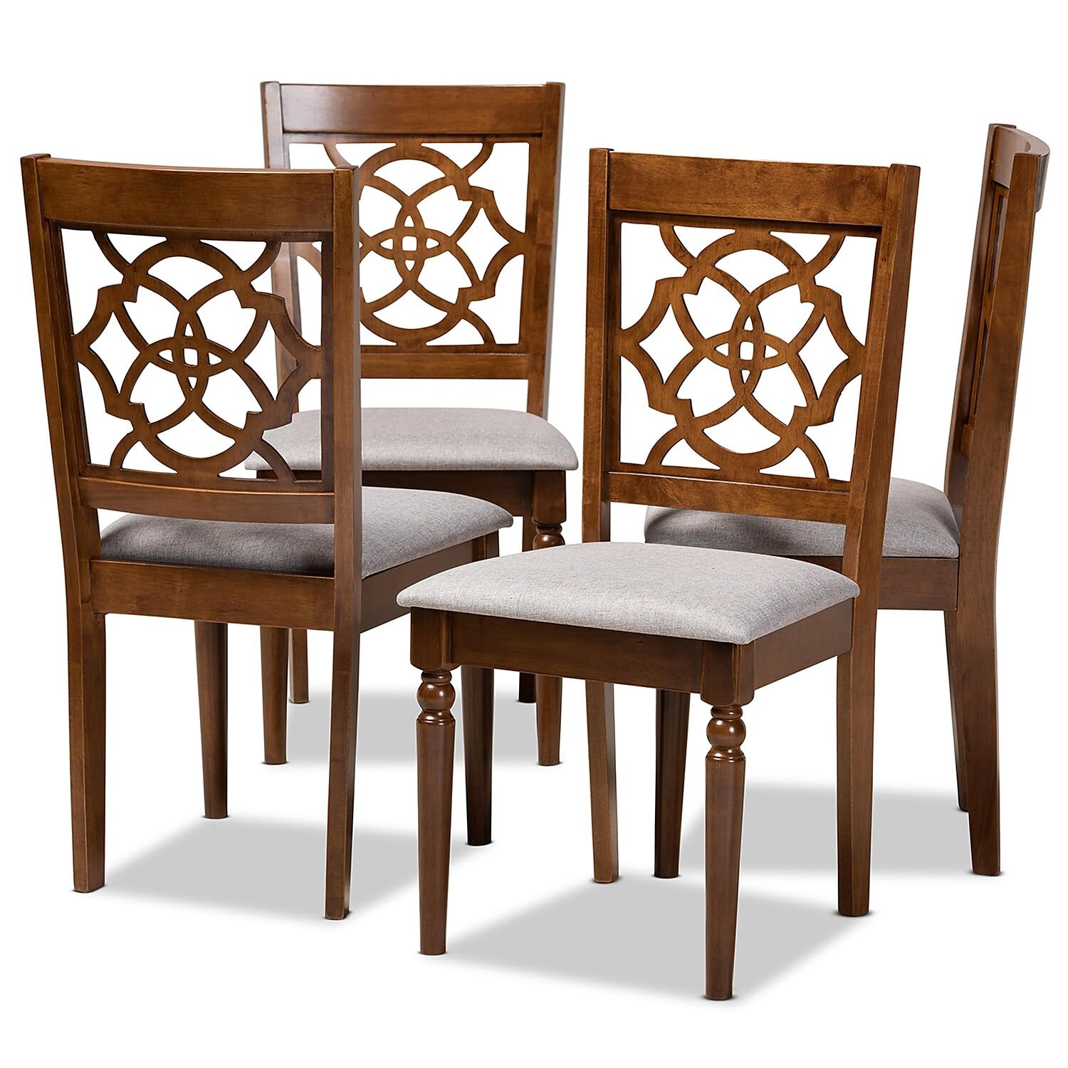 Baxton Studio Iora 4-Piece Dining Chair Set - Thumbnail 3
