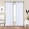 Home Collection 2 Panels 100% Blackout Curtain Set Solid Color with Rod Pocket Grommet Drapes for Kitchen, Dinning Room, Bathroo
